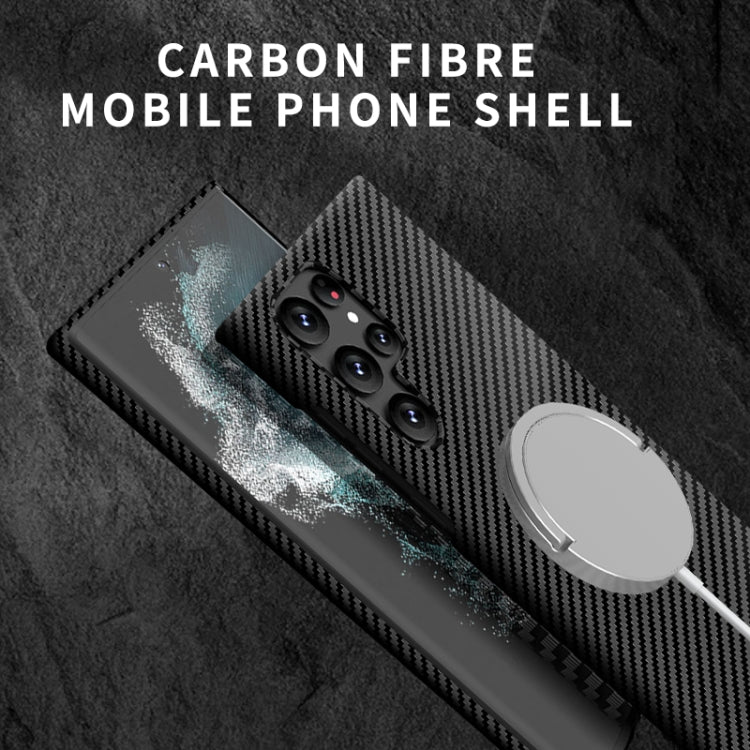 For Samsung Galaxy S21 Plus 5G Carbon Fiber Texture MagSafe Magnetic Phone Case(Black) - free shipping - PMC TechLife - Order now!