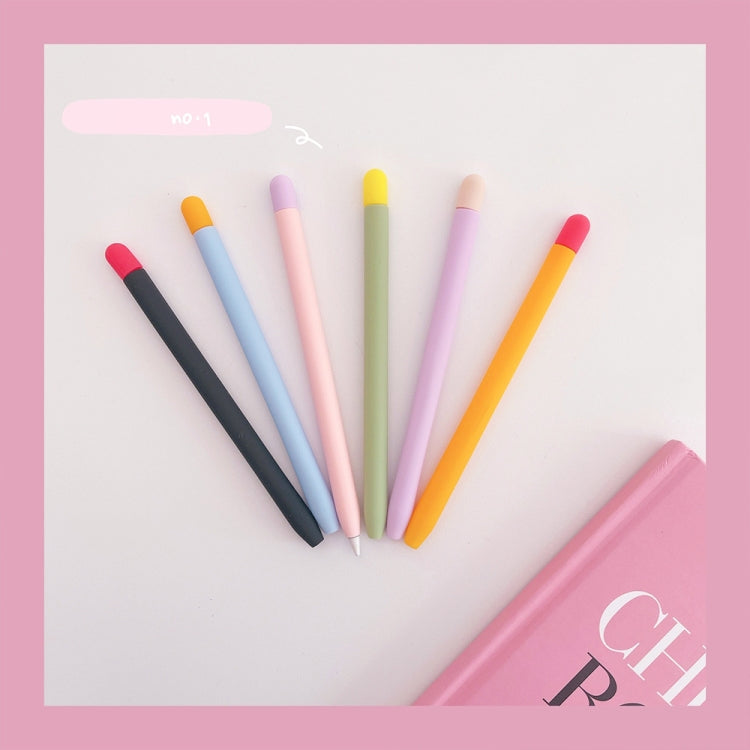 Contrasting Color Silicone Protective Case For Apple Pencil 2(Black) - Pencil Accessories by PMC TechLife | Online Shopping South Africa | PMC TechLife