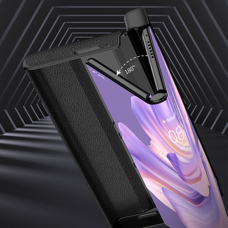 For Huawei Mate Xs 2 GKK Full Coverage Folding Leather Phone Case with Holder(Pitched Texture) - Huawei Cases by GKK | Online Shopping South Africa | PMC Jewellery