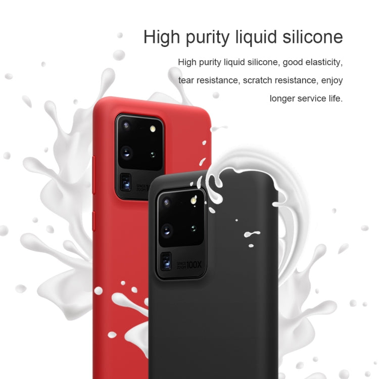 For Galaxy S20 Ultra / S20 Ultra 5G NILLKIN Feeling Series Liquid Silicone Anti-fall Mobile Phone Protective Case(Red) - Galaxy Phone Cases by NILLKIN | Online Shopping South Africa | PMC Jewellery