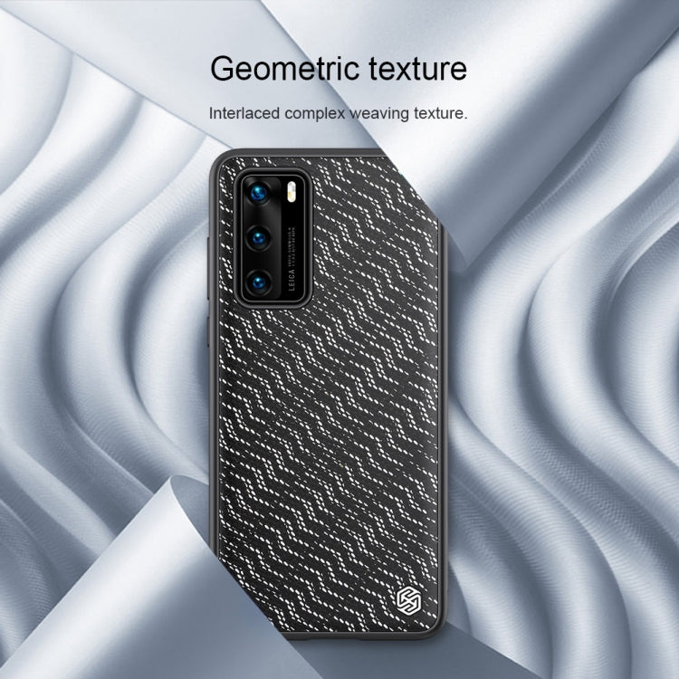 For Huawei P40 NILLKIN Glorious Series TPU + PC 3D Geometric Texture Reflective Mobile Phone Protective Case(Silver Light) - Huawei Cases by NILLKIN | Online Shopping South Africa | PMC Jewellery
