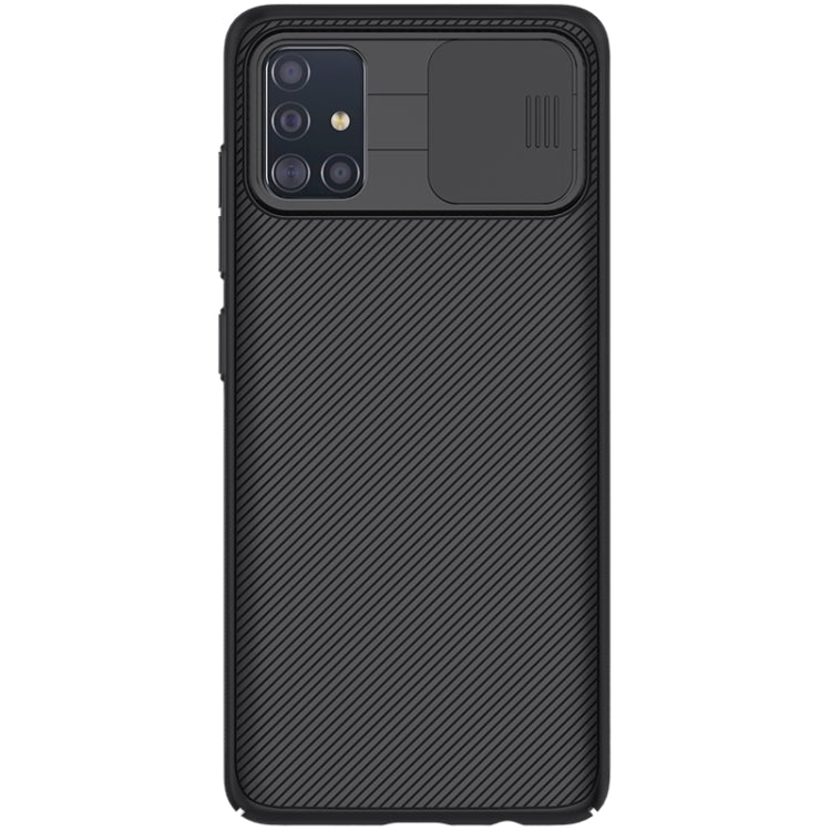 For Galaxy A51 NILLKIN Black Mirror Series PC Camshield Full Coverage Dust-proof Scratch Resistant Mobile Phone Case(Black) - Galaxy Phone Cases by NILLKIN | Online Shopping South Africa | PMC Jewellery | Buy Now Pay Later Mobicred