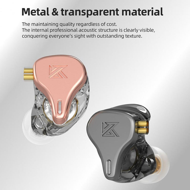 KZ-DQ6S 1.2m Three-Unit Dynamic Subwoofer In-Ear Headphones, Style:With Microphone(Pink) - free shipping - PMC TechLife - Order now!