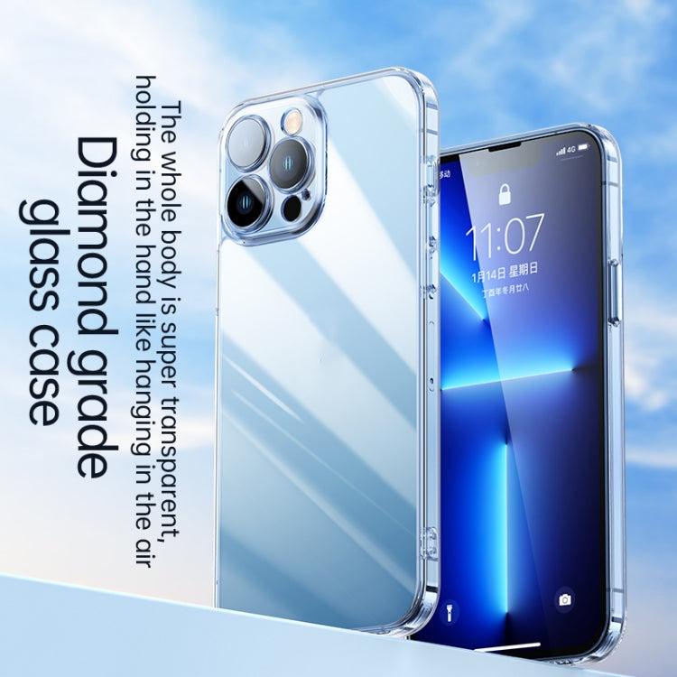 For iPhone 12 SULADA Crytal Steel Series Diamond Glass + TPU Phone Case(Blue) - iPhone 12 / 12 Pro Cases by SULADA | Online Shopping South Africa | PMC TechLife