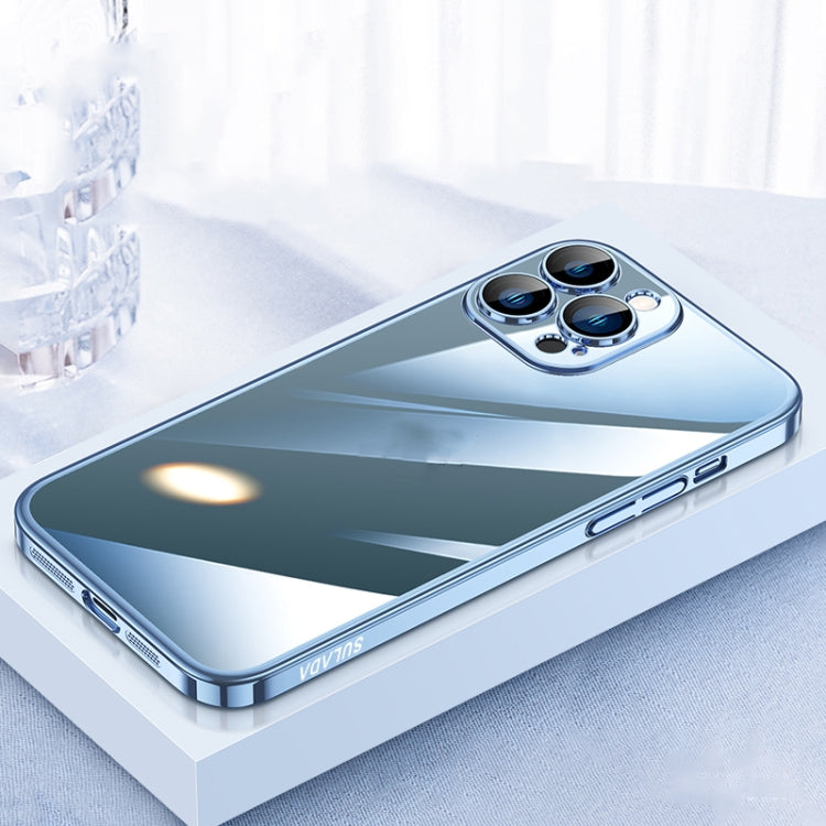 For iPhone 12 Pro SULADA JINGJIA Series Lens Protector PC Phone Case(Blue) - iPhone 12 / 12 Pro Cases by SULADA | Online Shopping South Africa | PMC TechLife
