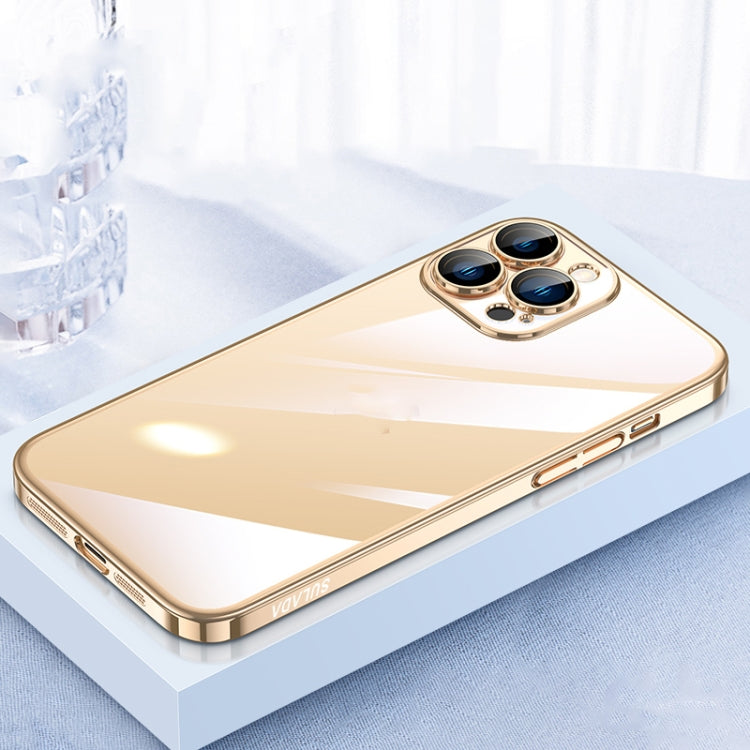 For iPhone 12 Pro SULADA JINGJIA Series Lens Protector PC Phone Case(Gold) - iPhone 12 / 12 Pro Cases by SULADA | Online Shopping South Africa | PMC TechLife
