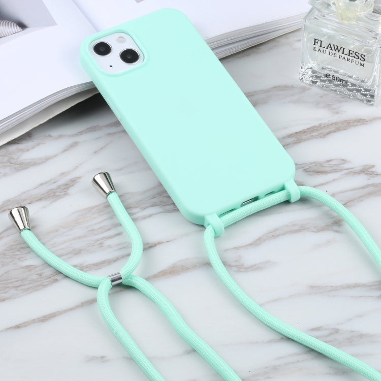For iPhone 14 Candy Colors TPU Protective Phone Case with Lanyard (Mint Green) - free shipping - PMC TechLife - Order now!