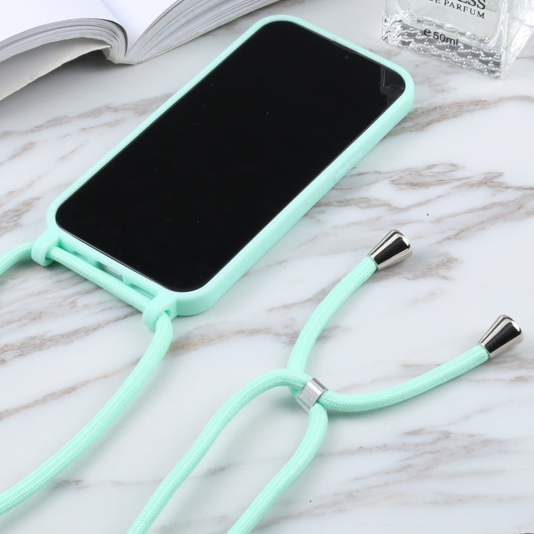 For iPhone 14 Candy Colors TPU Protective Phone Case with Lanyard (Mint Green) - free shipping - PMC TechLife - Order now!