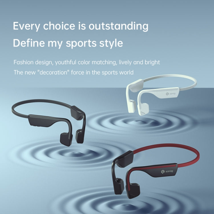 Sanag A11S Bone Conduction Second-generation Air Conduction Headphones(White Grey) - Sport Earphone by Sanag | Online Shopping South Africa | PMC Jewellery