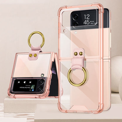 For Samsung Galaxy Z Flip4 GKK Airbag Protective Phone Case with Ring(Pink) - Galaxy Z Flip4 5G Cases by GKK | Online Shopping South Africa | PMC Jewellery