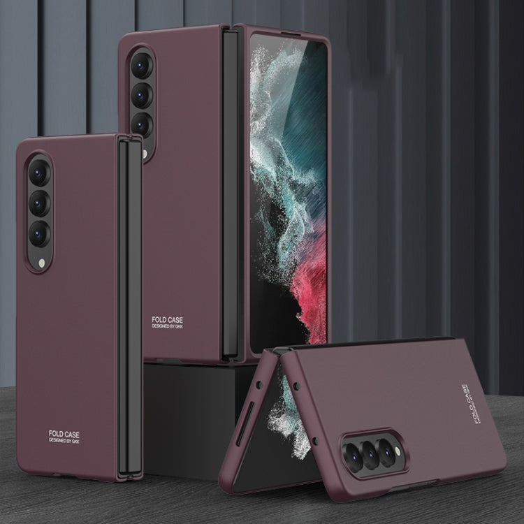 For Samsung Galaxy Z Fold4 GKK Ultra-thin All-inclusive Shockproof Phone Case(Brown) - Galaxy Z Fold4 5G Cases by GKK | Online Shopping South Africa | PMC TechLife