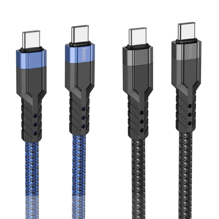 hoco U110 60W USB-C / Type-C to USB-C / Type-C Charging Data Cable，Length：1.2m(Black) - USB-C & Type-C Cable by hoco | Online Shopping South Africa | PMC Jewellery