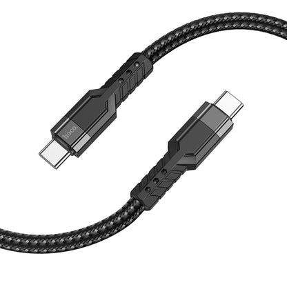 hoco U110 60W USB-C / Type-C to USB-C / Type-C Charging Data Cable，Length：1.2m(Black) - USB-C & Type-C Cable by hoco | Online Shopping South Africa | PMC Jewellery