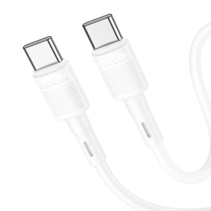 hoco X83 60W USB-C / Type-C to USB-C / Type-C Victory Charging Data Cable，Length：1m(White) - USB-C & Type-C Cable by hoco | Online Shopping South Africa | PMC Jewellery