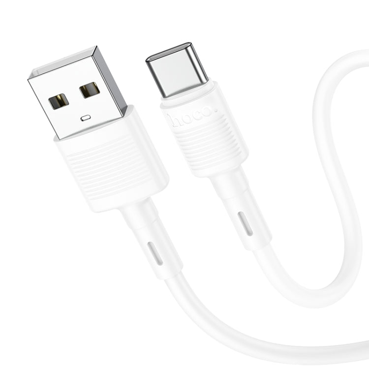 hoco X83 3A USB to USB-C / Type-C Victory Charging Data Cable，Length：1m(White) - USB-C & Type-C Cable by hoco | Online Shopping South Africa | PMC Jewellery