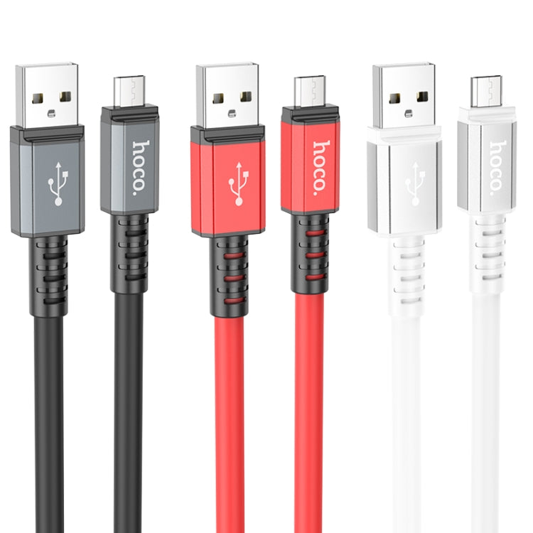 hoco X85 2.4A USB to Micro USB Strength Charging Data Cable，Length：1m(Red) - Micro USB Cable by hoco | Online Shopping South Africa | PMC Jewellery