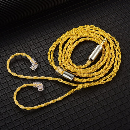 QKZ T1 8 Core TC Silver Plated 3.5mm 0.75mm 2PIN HIFI Earphone Update Cable(Yellow) - Cable & Splitter by QKZ | Online Shopping South Africa | PMC Jewellery | Buy Now Pay Later Mobicred