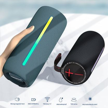 HOPESTAR P37 Outdoor Portable RGB Light Waterproof Wireless Bluetooth Speaker(Blue) - Waterproof Speaker by HOPESTAR | Online Shopping South Africa | PMC Jewellery | Buy Now Pay Later Mobicred