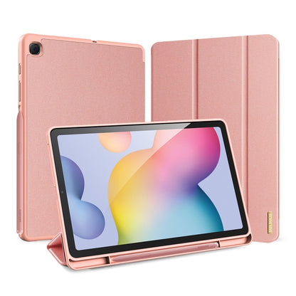 For Galaxy Tab S6 Lite 10.4 inch / S6 Lite 2024 DUX DUCIS Domo Series Horizontal Flip Magnetic PU Leather Case with Three-folding Holder & Pen Slot & Sleep / Wake-up Function(Pink) - Tab S6 Lite P610 / P615 by DUX DUCIS | Online Shopping South Africa | PMC Jewellery | Buy Now Pay Later Mobicred