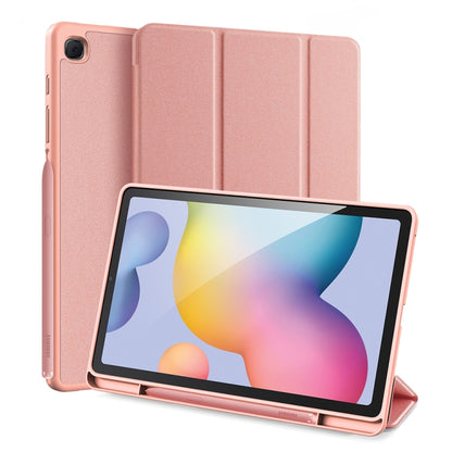 For Galaxy Tab S6 Lite 10.4 inch / S6 Lite 2024 DUX DUCIS Domo Series Horizontal Flip Magnetic PU Leather Case with Three-folding Holder & Pen Slot & Sleep / Wake-up Function(Pink) - Tab S6 Lite P610 / P615 by DUX DUCIS | Online Shopping South Africa | PMC Jewellery | Buy Now Pay Later Mobicred