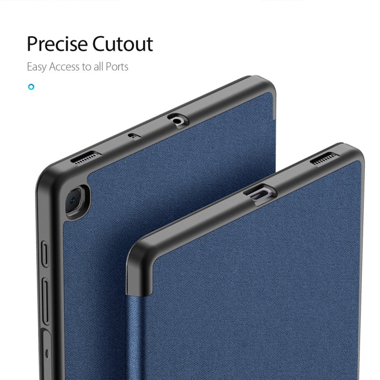 For Galaxy Tab S6 Lite 10.4 inch / S6 Lite 2024 DUX DUCIS Domo Series Horizontal Flip Magnetic PU Leather Case with Three-folding Holder & Pen Slot & Sleep / Wake-up Function(Blue) - Tab S6 Lite P610 / P615 by DUX DUCIS | Online Shopping South Africa | PMC Jewellery | Buy Now Pay Later Mobicred