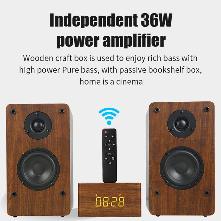 D1 Coaxial Card Bluetooth Wooden Desktop Speaker(Yellow) - Desktop Speaker by PMC Jewellery | Online Shopping South Africa | PMC Jewellery