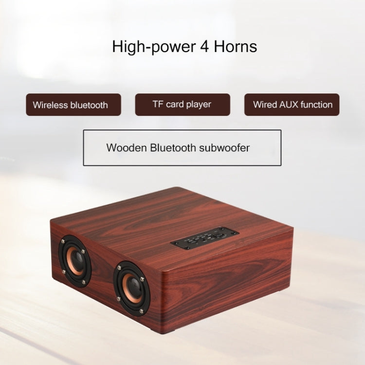 Q5 Home Computer TV Wooden Wireless Bluetooth Speaker(Red) - Desktop Speaker by PMC TechLife | Online Shopping South Africa | PMC TechLife