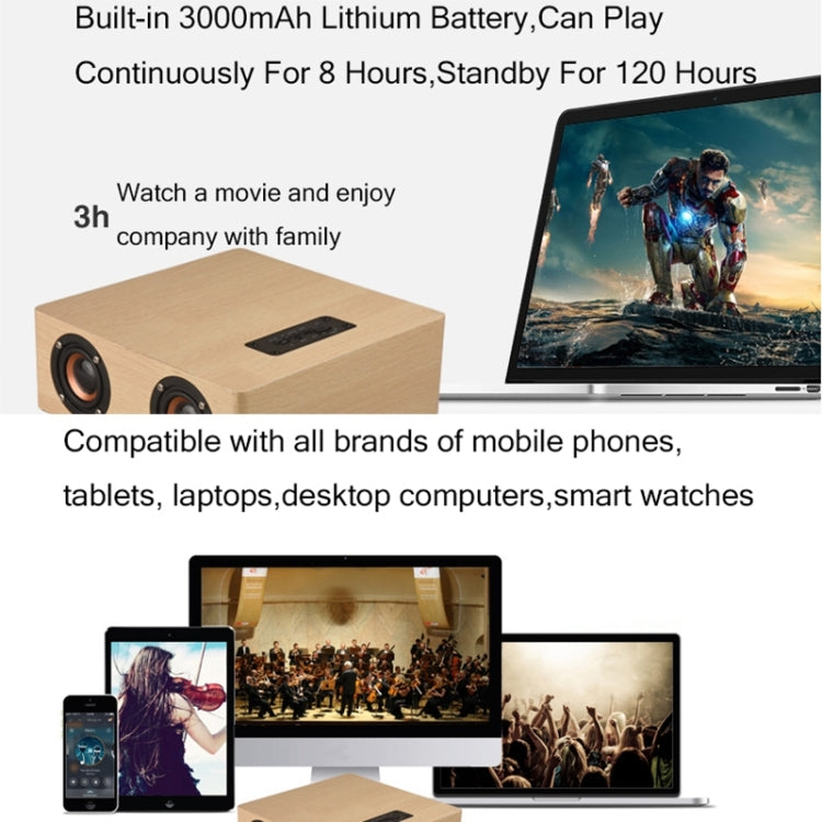Q5 Home Computer TV Wooden Wireless Bluetooth Speaker(Red) - Desktop Speaker by PMC TechLife | Online Shopping South Africa | PMC TechLife