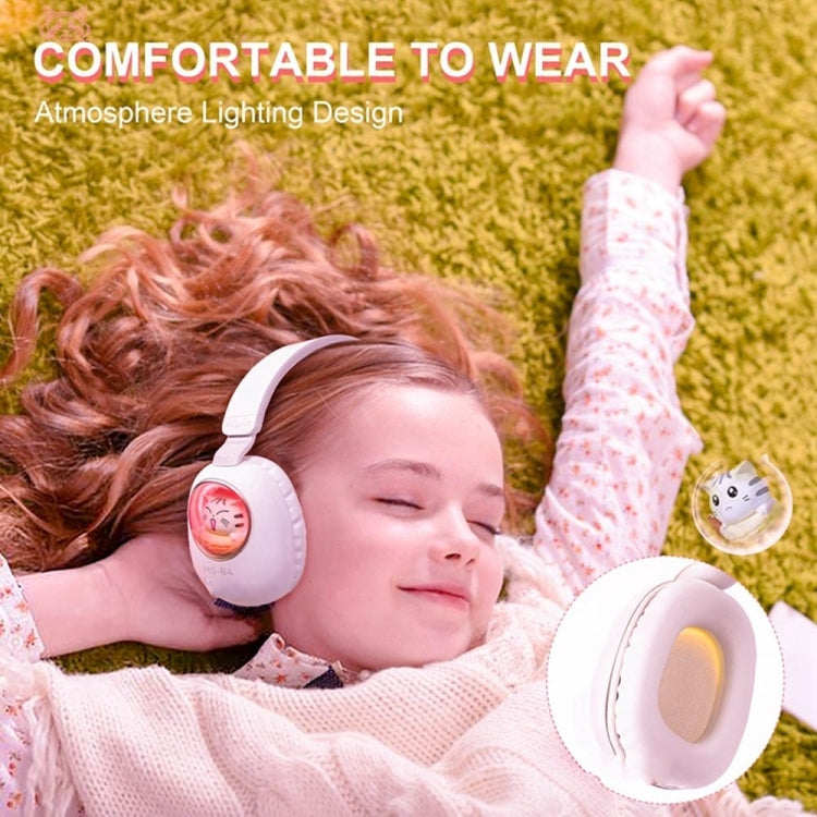 B4 RGB Cartoon Stereo Headset Wireless Bluetooth Headphones(Squirrel) - Headset & Headphone by PMC TechLife | Online Shopping South Africa | PMC TechLife