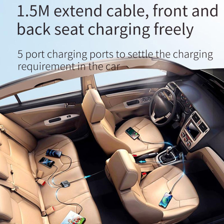 SC03 76W Output PD / QC3.0 Fast Charge Extended Car Charger - Car Charger by PMC TechLife | Online Shopping South Africa | PMC TechLife