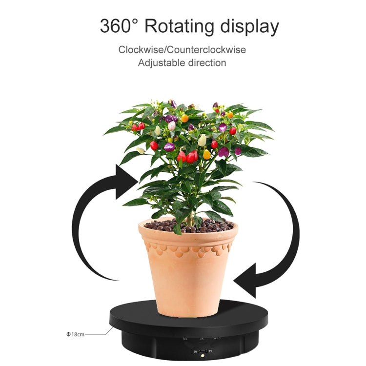 3 in 1 Electric Rotating Display Stand Turntable(White) -  by PMC TechLife | Online Shopping South Africa | PMC TechLife