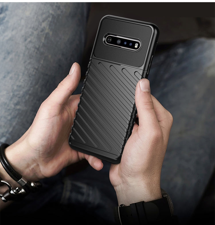 For LG V60 ThinQ Thunderbolt Shockproof TPU Soft Case(Navy Blue) - LG Cases by PMC TechLife | Online Shopping South Africa | PMC TechLife | Buy Now Pay Later Mobicred