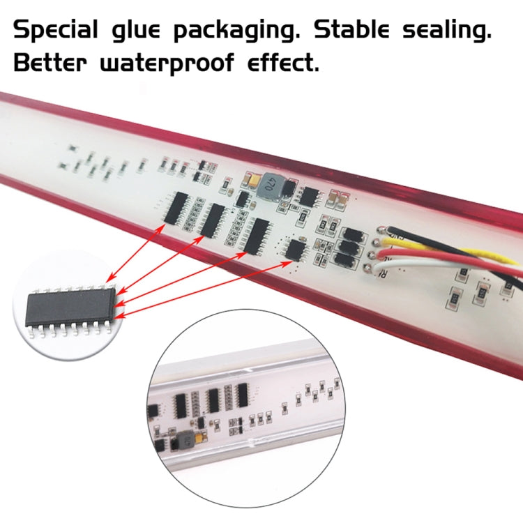 2 PCS 72LEDs Two-color Brake Turn Tail Light(Red Shell Red Light + Flowing Yellow Light) - Turn Signal by PMC TechLife | Online Shopping South Africa | PMC TechLife | Buy Now Pay Later Mobicred