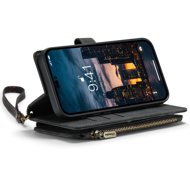For iPhone 14 Pro Max CaseMe C30 Multifunctional Phone Leather Case (Black) - iPhone 14 Pro Max Cases by CaseMe | Online Shopping South Africa | PMC TechLife | Buy Now Pay Later Mobicred