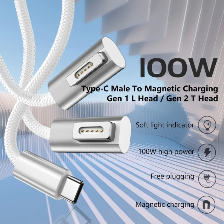 100W 5 Pin MagSafe 1 (L-shaped) to USB-C / Type-C PD Charging Cable, Cable Length: 1.8m - Cable & Adapter by PMC TechLife | Online Shopping South Africa | PMC TechLife