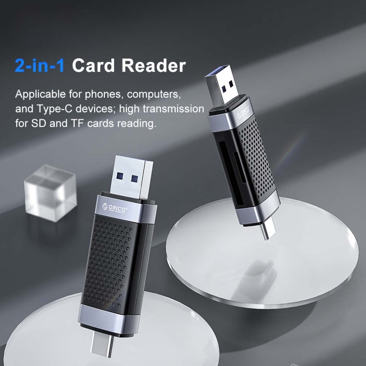 ORICO CS2T-A3 TF/SD Dual Port USB-A3.0 Dual Read Card Reader(Black) -  by ORICO | Online Shopping South Africa | PMC TechLife | Buy Now Pay Later Mobicred