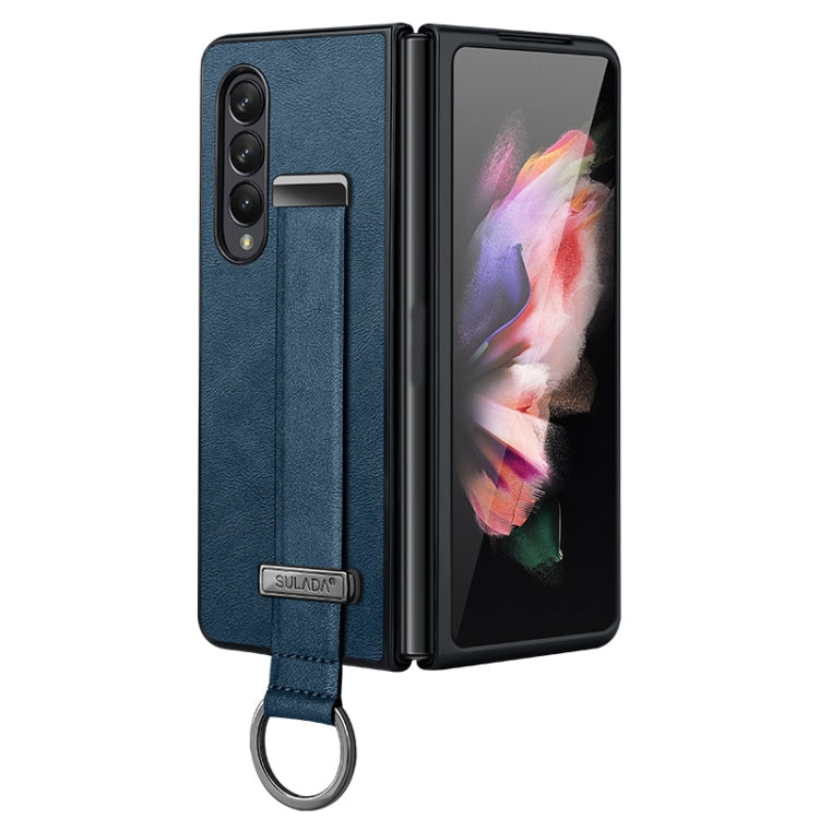 For Samsung Galaxy Z Fold4 SULADA Cool Series PC + Leather Texture Skin Feel Shockproof Phone Case(Blue) - Galaxy Z Fold4 5G Cases by SULADA | Online Shopping South Africa | PMC TechLife
