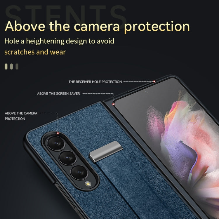 For Samsung Galaxy Z Fold4 SULADA Cool Series PC + Leather Texture Skin Feel Shockproof Phone Case(Black) - Galaxy Z Fold4 5G Cases by SULADA | Online Shopping South Africa | PMC TechLife | Buy Now Pay Later Mobicred