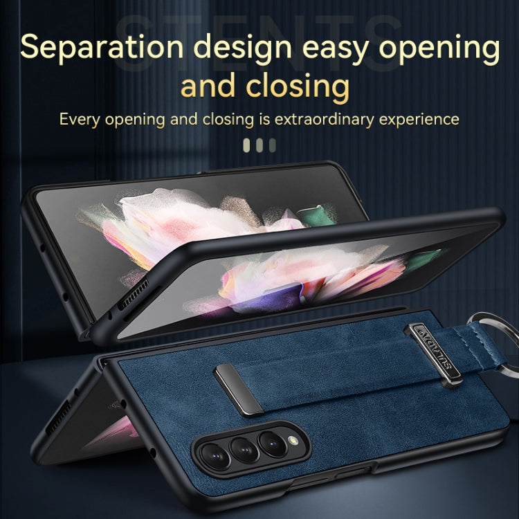 For Samsung Galaxy Z Fold4 SULADA Cool Series PC + Leather Texture Skin Feel Shockproof Phone Case(Orange) - Galaxy Z Fold4 5G Cases by SULADA | Online Shopping South Africa | PMC TechLife