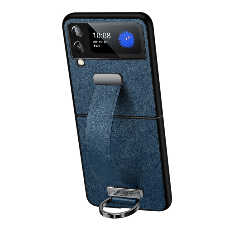 For Samsung Galaxy Z Flip4 SULADA Cool Series PC + Leather Texture Skin Feel Shockproof Phone Case(Blue) - Galaxy Z Flip4 5G Cases by SULADA | Online Shopping South Africa | PMC TechLife | Buy Now Pay Later Mobicred