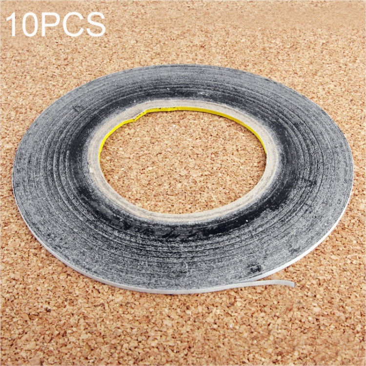 10 PCS 2mm Double Sided Adhesive Sticker Tape for Phone Touch Panel Repair, Length: 50m(Black) - free shipping - PMC TechLife - Order now!