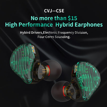 CVJ-CSE Ring Iron Hybrid Music Running Sports In-Ear Wired Headphone, Style:Without Mic(Black) - In Ear Wired Earphone by CVJ | Online Shopping South Africa | PMC Jewellery | Buy Now Pay Later Mobicred