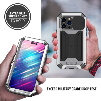 For iPhone 14 Pro Max R-JUST Shockproof Life Waterproof Dust-proof Case (Silver) - iPhone 14 Pro Max Cases by R-JUST | Online Shopping South Africa | PMC Jewellery | Buy Now Pay Later Mobicred