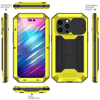 For iPhone 14 Pro Max R-JUST Shockproof Life Waterproof Dust-proof Case (Yellow) - iPhone 14 Pro Max Cases by R-JUST | Online Shopping South Africa | PMC Jewellery | Buy Now Pay Later Mobicred