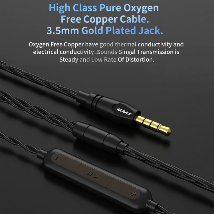 CVJ-CSN In-Ear Dual Magnetic Circuit Dynamic HIFI Wired Earphone, Style:With Mic(Black) - free shipping - PMC TechLife - Order now!