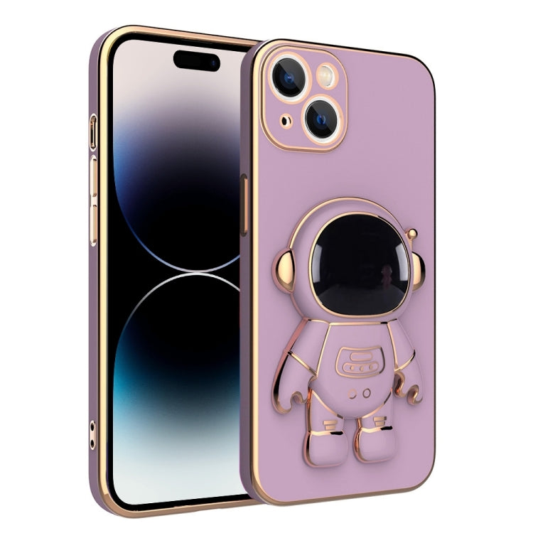For iPhone 14 Pro Max Plating Astronaut Holder Phone Case (Purple) - free shipping - PMC TechLife - Order now!