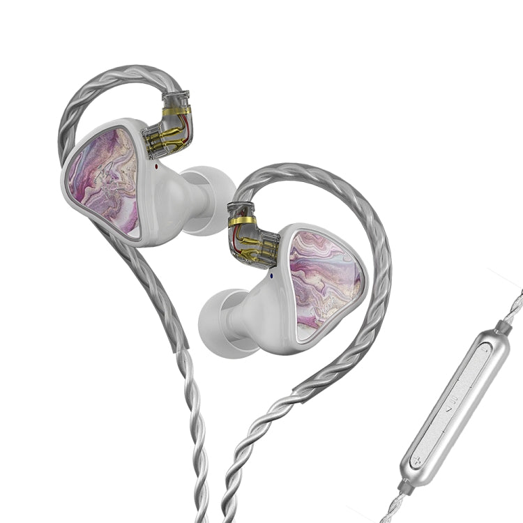 CVJ Hybrid Technology HiFi Music Wired Earphone With Mic(Rosy) - In Ear Wired Earphone by CVJ | Online Shopping South Africa | PMC Jewellery | Buy Now Pay Later Mobicred