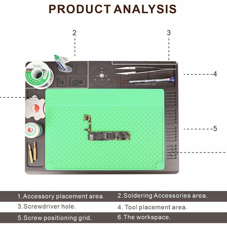 BAKU BA-696 2 in 1 Microscope Maintenance Insulation Pad - Working Mat by BAKU | Online Shopping South Africa | PMC Jewellery