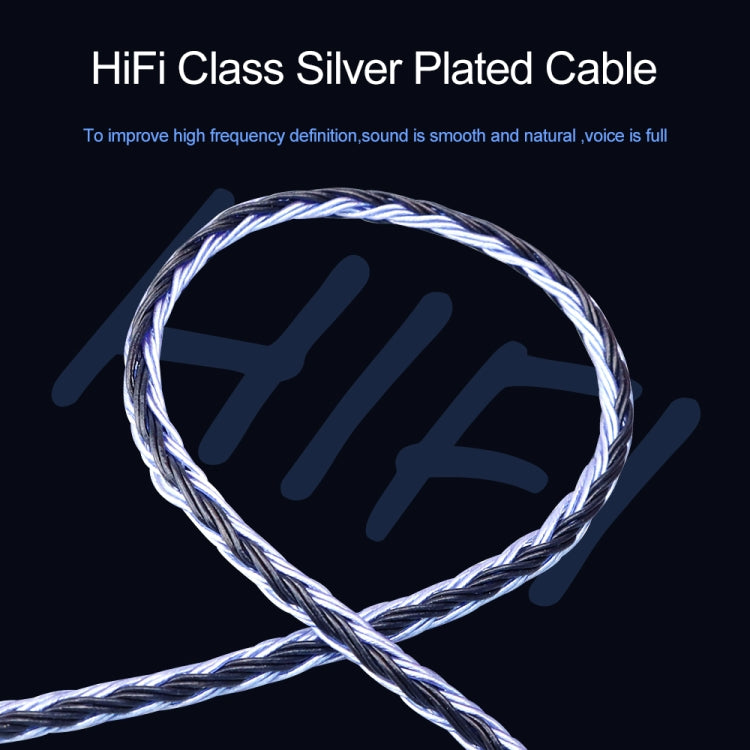 CVJ V3 1.2m 16 Cores Silver-plated 3.5mm Earphone Cable, Style:MMCX(Silver-Blue) - free shipping - PMC TechLife - Order now!