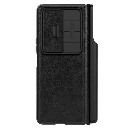 For Samsung Galaxy Z Fold4 5G NILLKIN QIN Series Pro Sliding Camera Cover Design Leather Phone Case(Black) - Galaxy Z Fold4 5G Cases by NILLKIN | Online Shopping South Africa | PMC Jewellery